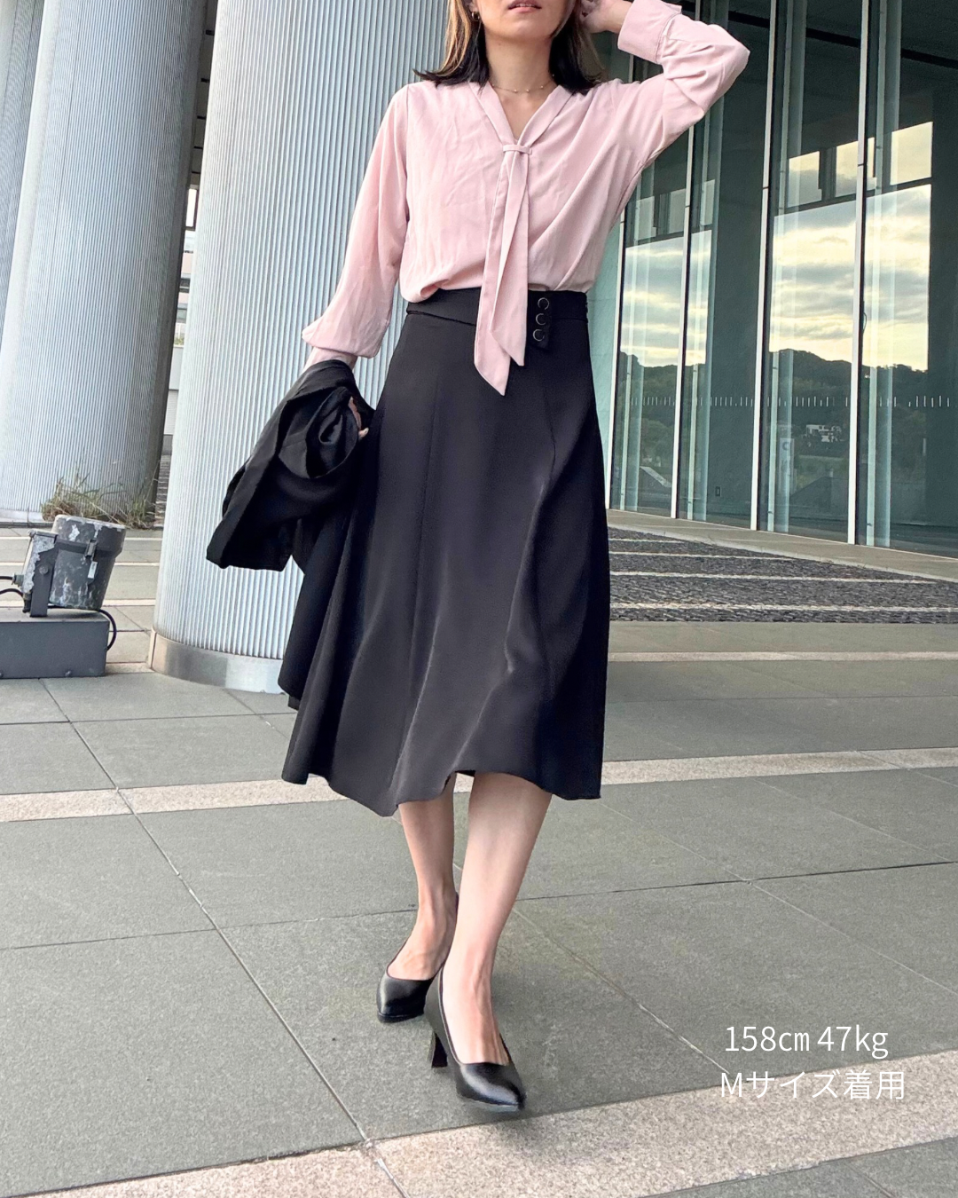 【BLACKFRIDAY対象商品】【残りわずか】【即日発送】ボタンモチーフスカート｜レディーススーツ専門店 soyseed market