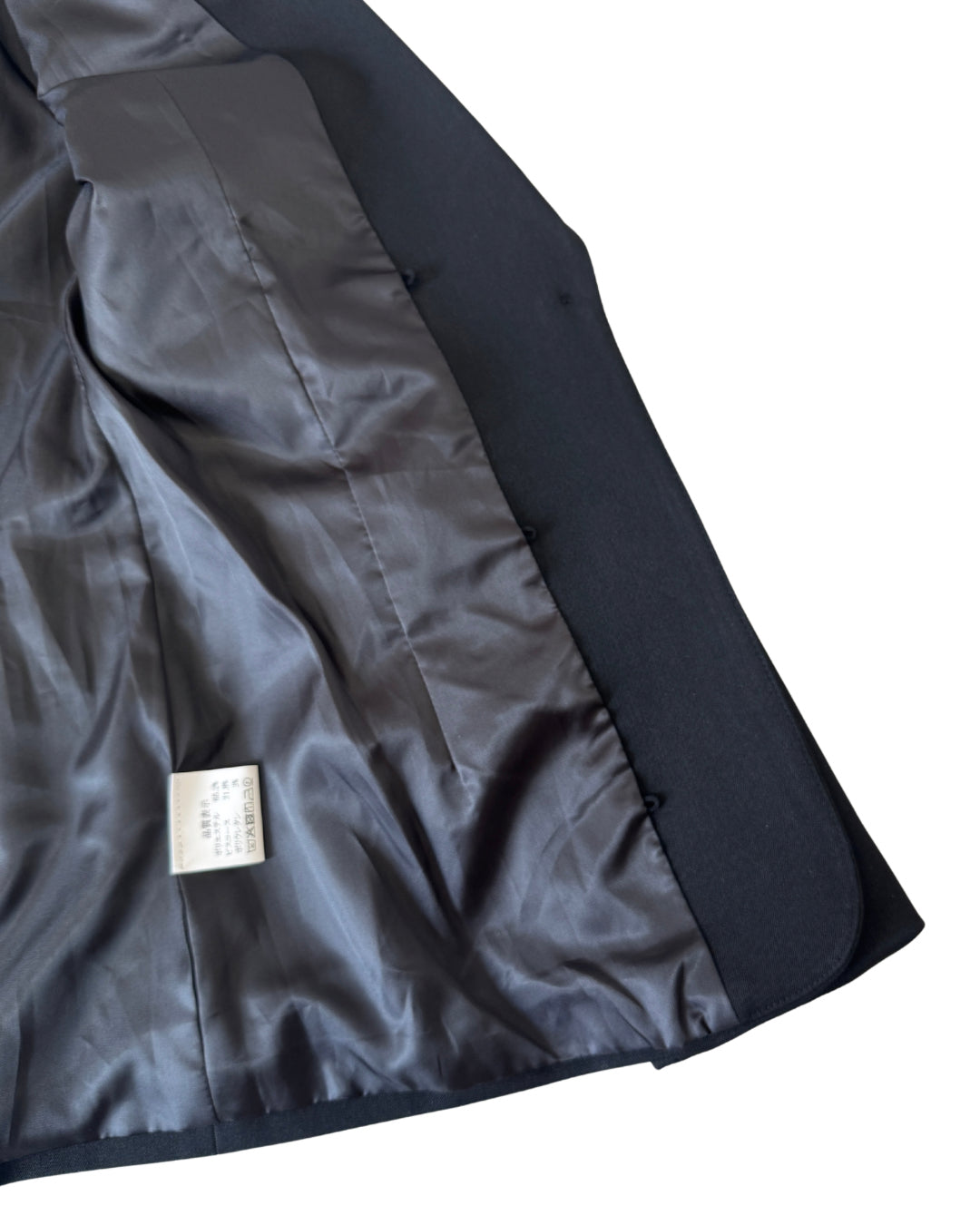 中綿ベスト付きセットアップスーツのジャケットのベストなし