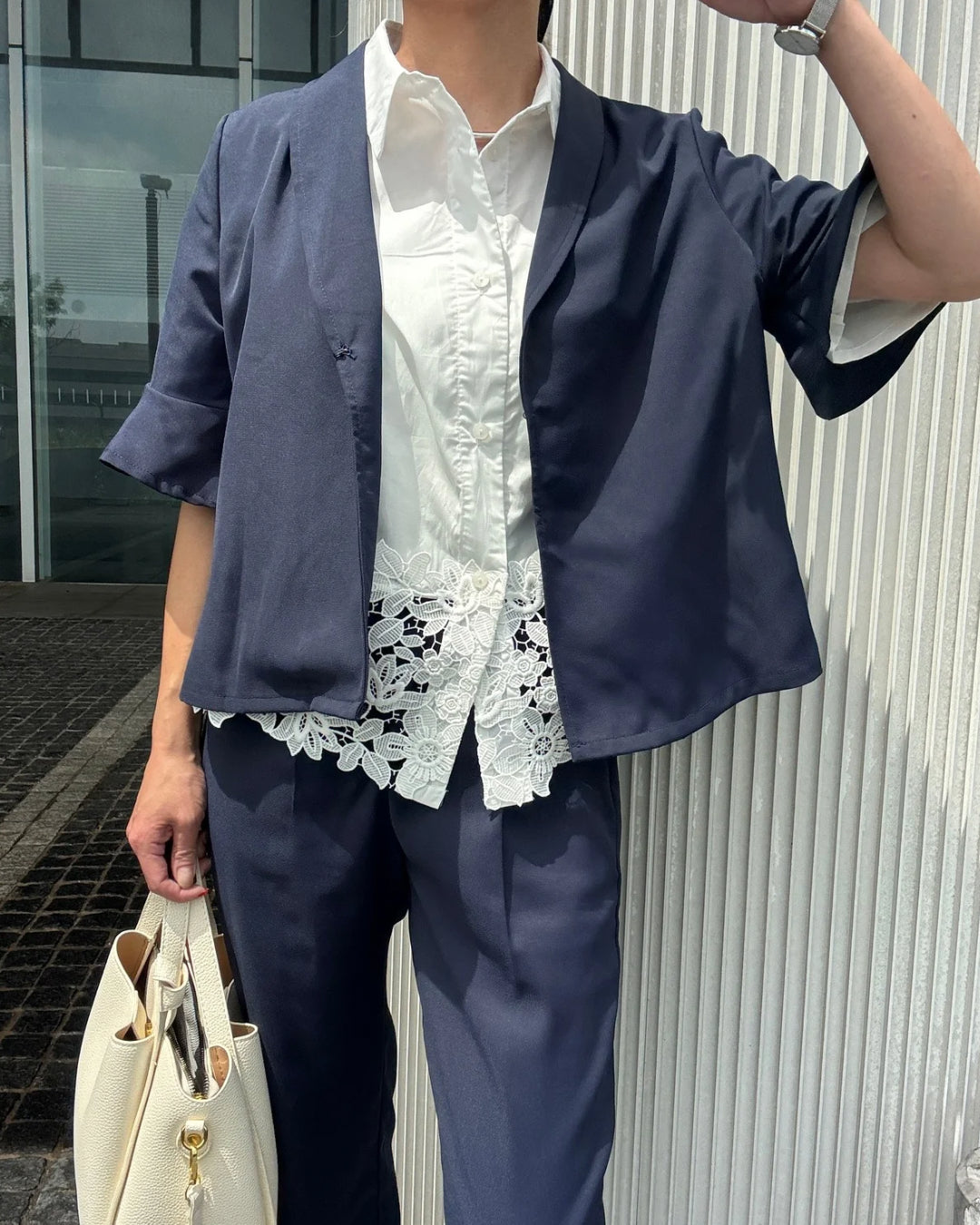 軽やかストレッチセットアップの上着