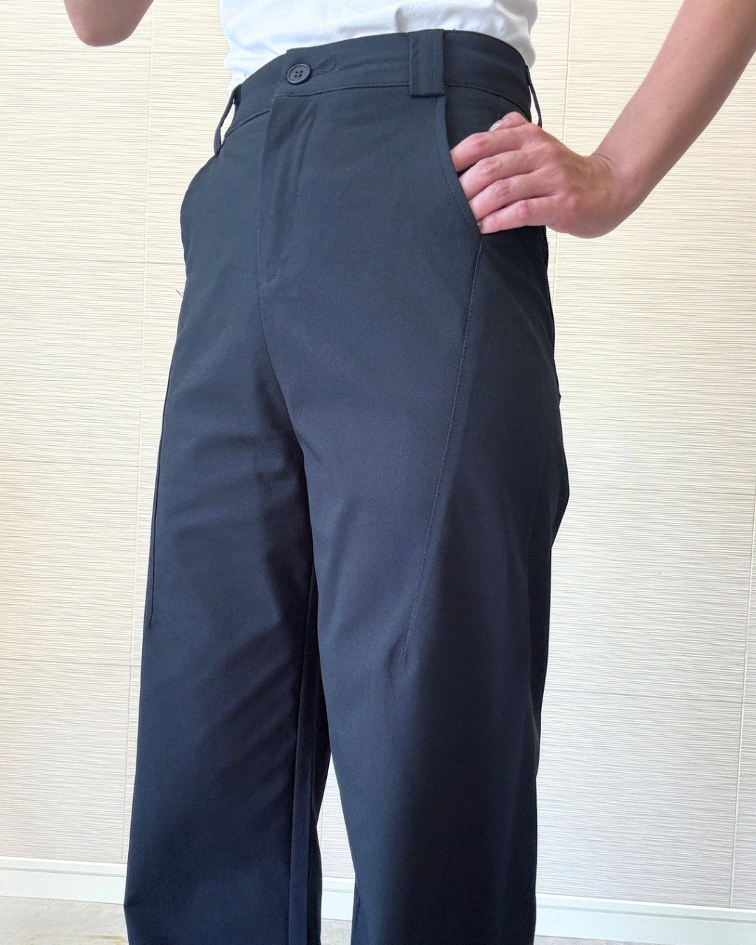 ハイウエストストレッチワイドパンツ