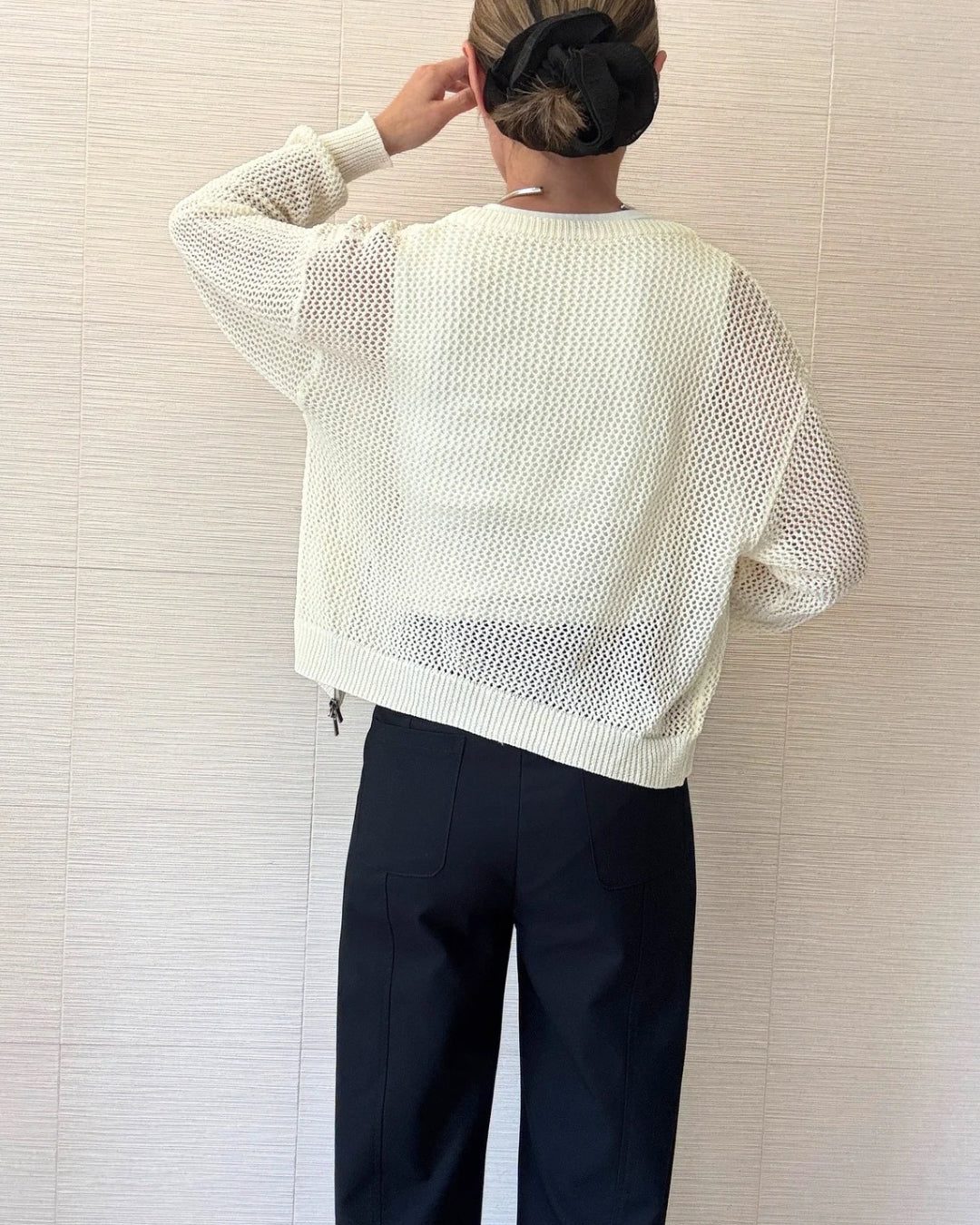 メッシュニットブルゾン
