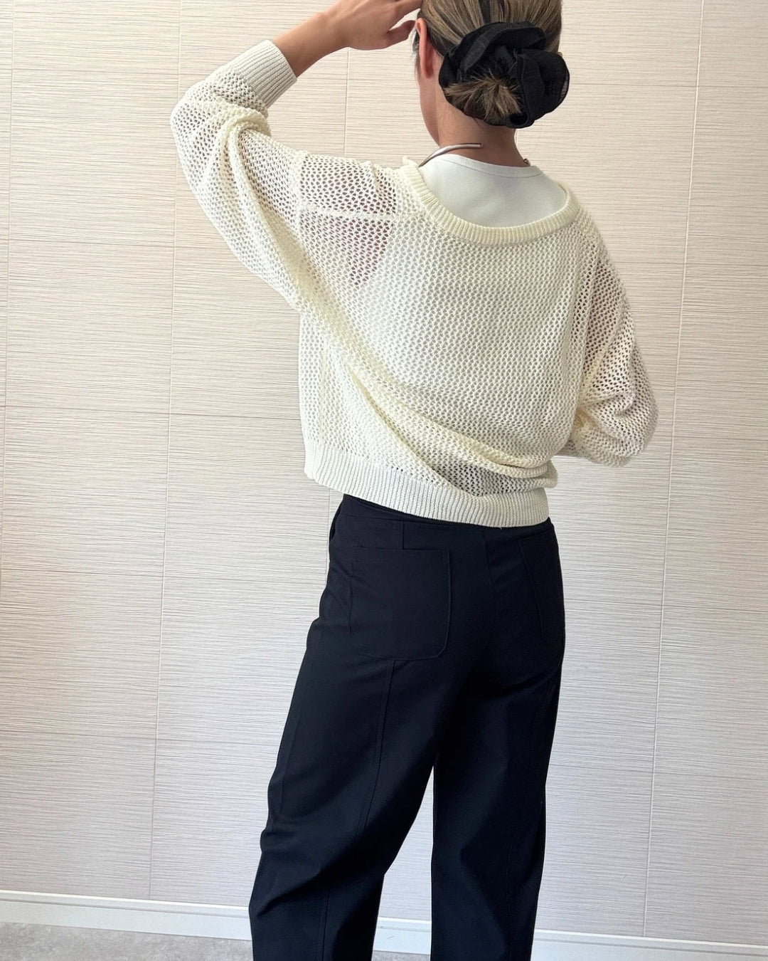 メッシュニットブルゾン