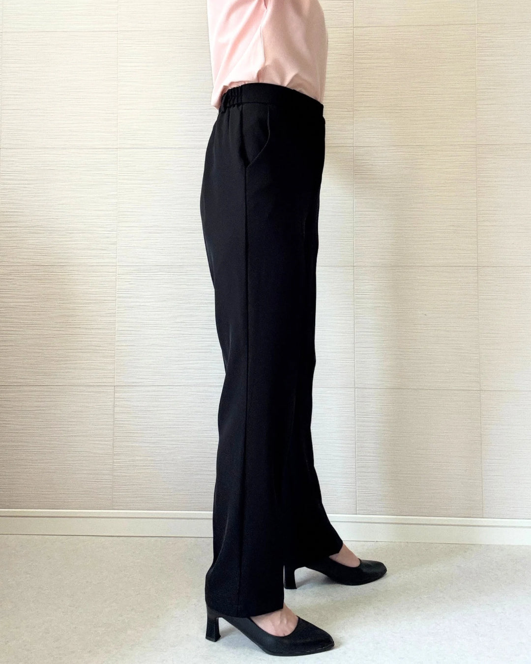 七分袖とろみストレッチセットアップスーツ